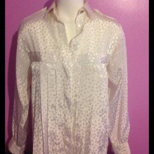 Women's AVON Vintage Long Sleeve Printed Blouse